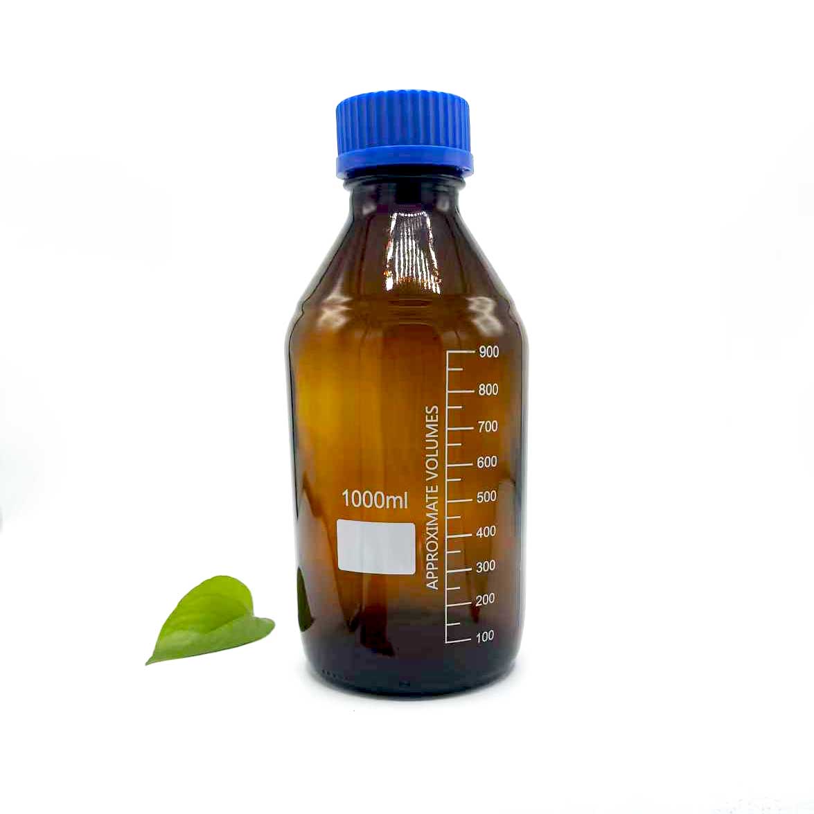 1000 ml merevaigukollane klaasist reaktiivipudel 1000 ml merevaigukollane klaasist reaktiivipudel
